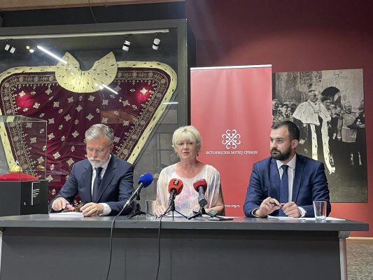 Потписивање уговора о размени грађе и поклону између Историјског музеја Србије, Музеја жртава геноцида и Фондације Музеја жртава геноцида.